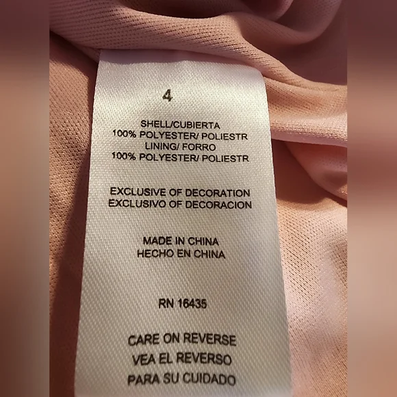 Tahari Pink and Gold Sleeveless Dress Girl's Size 4 - Picture 3 of 11